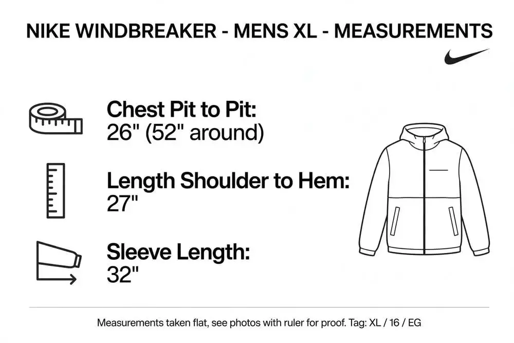 Nike Sportswear Windrunner Black and White Hooded Jacket Youth XL 16